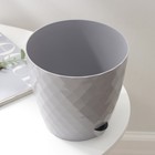 Горшок для цветов, с прикорневым поливом «Румба», 3 л, d=18 см, h=17 см, пластик, с поддоном, серый - Фото 4