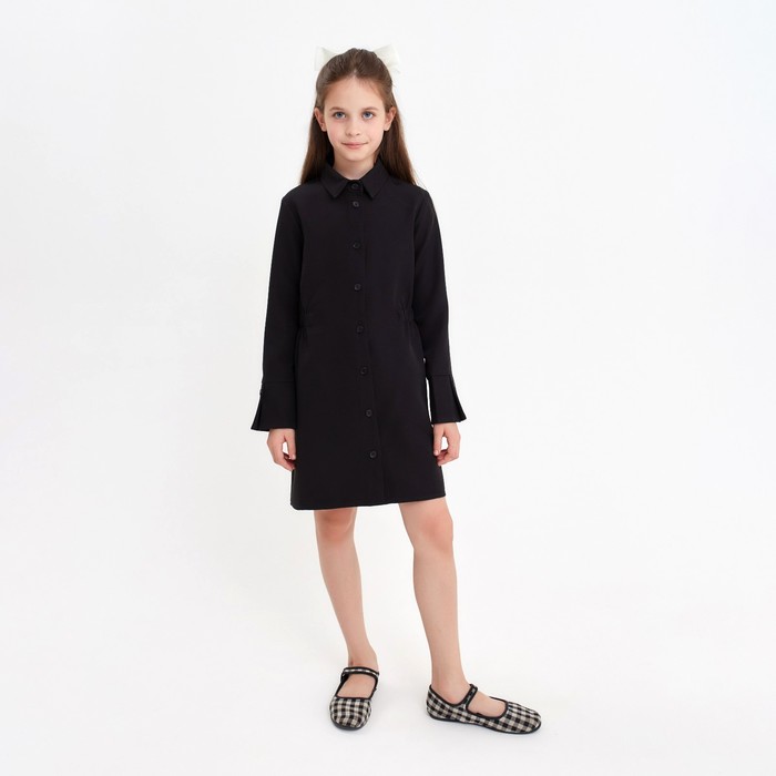 Платье для девочки MINAKU, цвет чёрный, рост 122 см - фото 1883956780