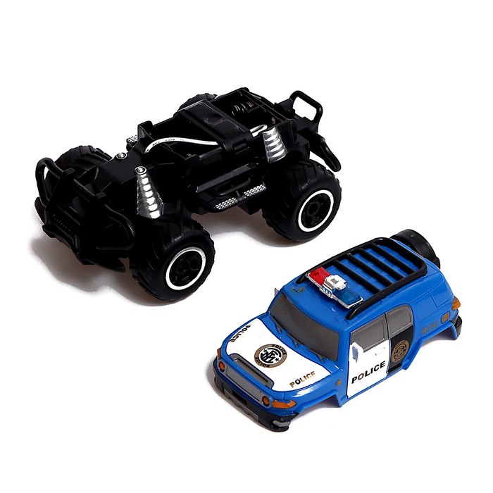 Джип радиоуправляемый «Полиция», работает от батареек, цвет синий 55722