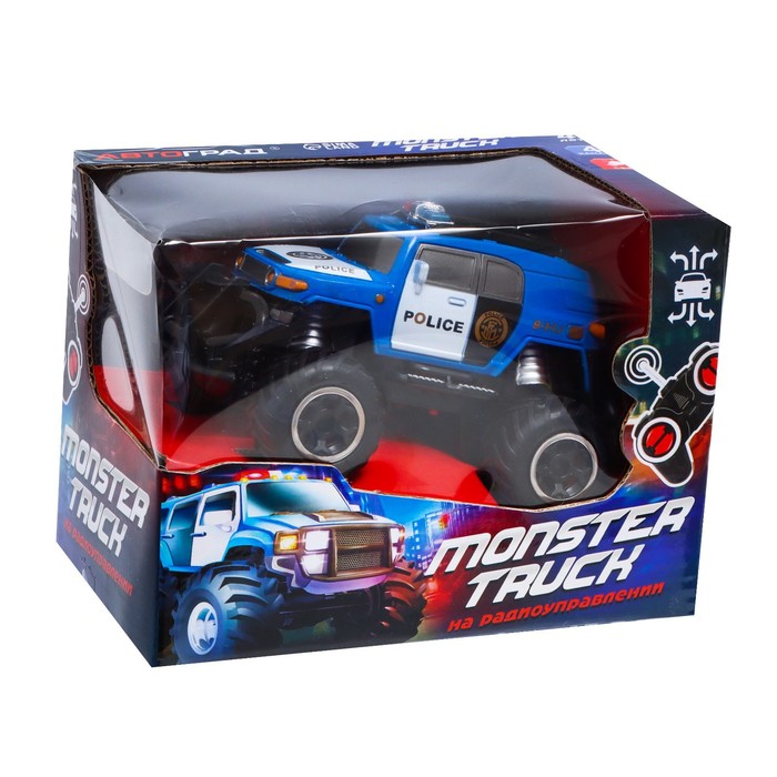 Джип радиоуправляемый «Полиция», работает от батареек, цвет синий 55722
