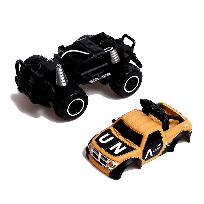 Джип радиоуправляемый «Армия», работает от батареек, цвет песочный 55723