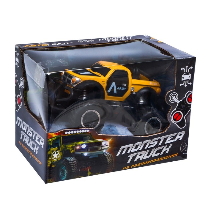 Джип радиоуправляемый «Армия», работает от батареек, цвет песочный 55723