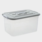 Контейнер для хранения с крышкой, 15 л, 41.5×27×22 см, пластик, МИКС - Фото 4