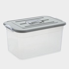 Контейнер для хранения с крышкой, 15 л, 41.5×27×22 см, пластик, МИКС - Фото 2
