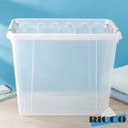 Контейнер для хранения с крышкой, 25 л, 41×29.5×31.2 см, пластик, прозрачный - Фото 1