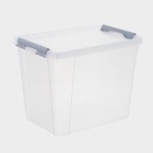 Контейнер для хранения с крышкой, 25 л, 41×29.5×31.2 см, пластик, прозрачный - Фото 2