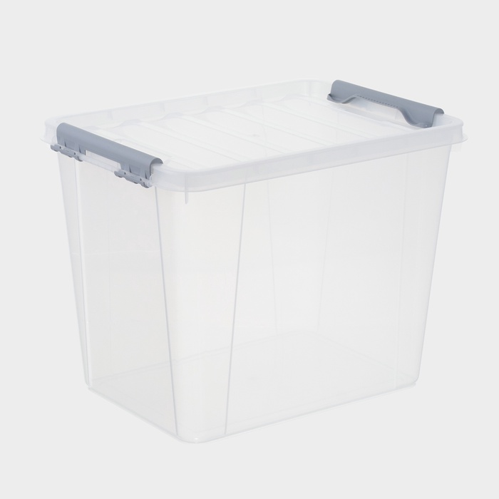 Контейнер для хранения с крышкой, 25 л, 41×29.5×31.2 см, пластик, прозрачный - Фото 1