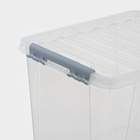 Контейнер для хранения с крышкой, 25 л, 41×29.5×31.2 см, пластик, прозрачный - Фото 4