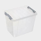 Контейнер для хранения с крышкой, 25 л, 41×29.5×31.2 см, пластик, прозрачный - Фото 5
