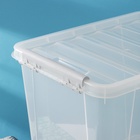Контейнер для хранения с крышкой, 25 л, 41×29.5×31.2 см, пластик, прозрачный - Фото 7