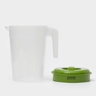 Кувшин с крышкой, 2.5 л, 20×14.5×22 см, пластик, зелёный - Фото 2