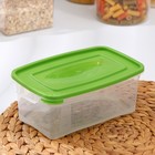 Набор контейнеров пищевых Доляна, 3 шт: 1 л, 18,5×12×7 см, прямоугольные, цвет зелёный - фото 4528652