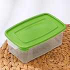 Набор контейнеров пищевых RICCO, 3 шт: 1 л, 18,5×12×7 см, прямоугольные, цвет зелёный - Фото 4