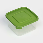 Набор контейнеров пищевых Доляна, 5 шт, 460 мл, 11×11×11 см, квадратные, цвет зелёный - Фото 4
