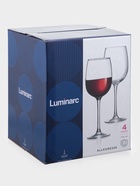Бокалы для вина Luminarc Allegresse, 420 мл, стекло, набор 4 шт., стекло, прозрачные 9170850