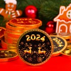 Шоколадная медаль "Новый год 2024", 25 г - фото 10948983