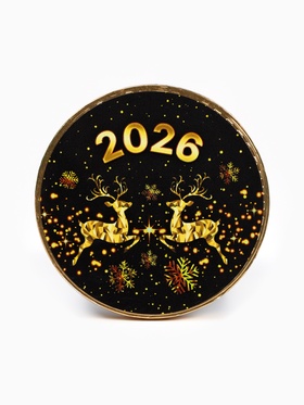 Шоколадная медаль «Новый год 2026», 25 г (комплект 2 шт)