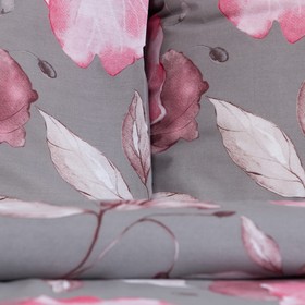 

Постельное бельё Евро LoveLife Pink flowers: пододеяльник 200х217см+наволочка 50х70см-2шт,поплин125 г/м²