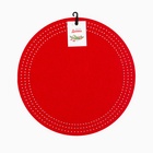 Набор салфеток сервировочных «Доляна. Стиль», 2 шт., красные, круглые, d=38 см - Фото 6