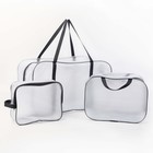 Набор сумок для роддома, комплект 3 в 1 №1, ПВХ «Речной песок». цвет серый - Фото 6