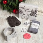 Новогодний подарочный набор Этель "The magic of winter", полотенце 30х60 см и аксессуары - фото 12106851