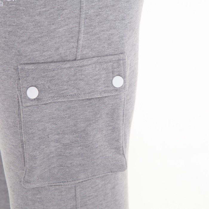 Брюки мужские, цвет серый меланж, размер 46 55743