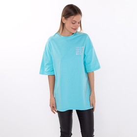 

Футболка женская, цвет бирюзовый, размер ONE SIZE (42-46)