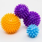 УЦЕНКА Развивающие массажные мячики с шипами твердые «Ёжики», 4 шт., d=5.6.7.8 см - Фото 6