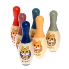 УЦЕНКА Боулинг «Котята», 6 кеглей 15×5 см, 2 шара диаметром 8 см - Фото 2