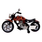 Электромотоцикл «Чоппер», 2 мотора, цвет пламя, глянец, уценка (нет опорной спинки, фальшивые амортизаторы) - Фото 2