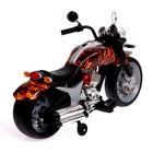 Электромотоцикл «Чоппер», 2 мотора, цвет пламя, глянец, уценка (нет опорной спинки, фальшивые амортизаторы) - Фото 3