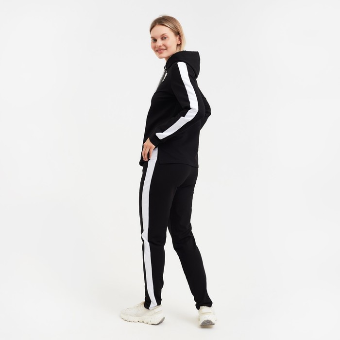 Костюм женский (толстовка/брюки) Шарлотта, цвет чёрный, размер 50 55745