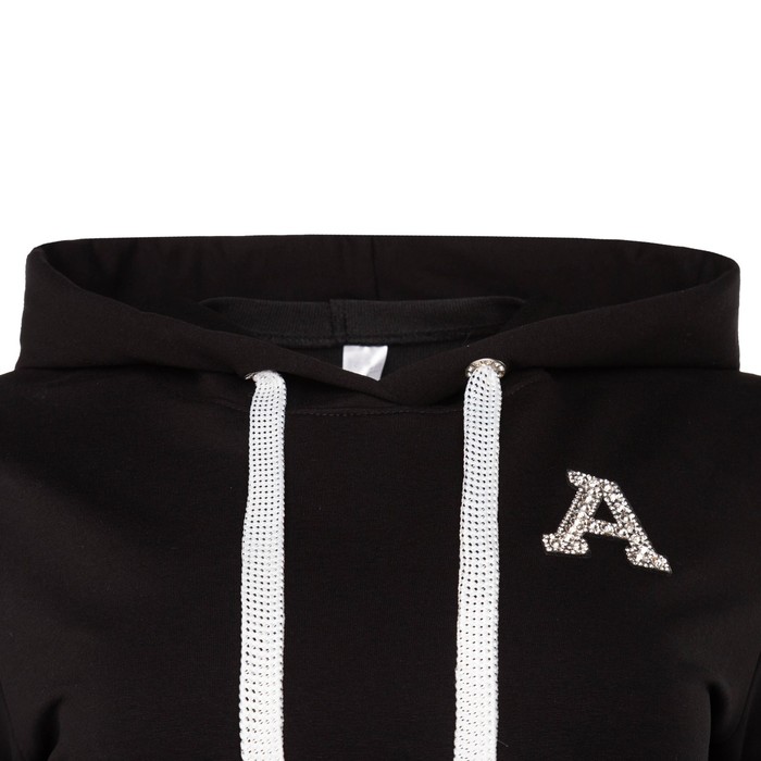 Костюм женский (толстовка/брюки) Шарлотта, цвет чёрный, размер 50 55745