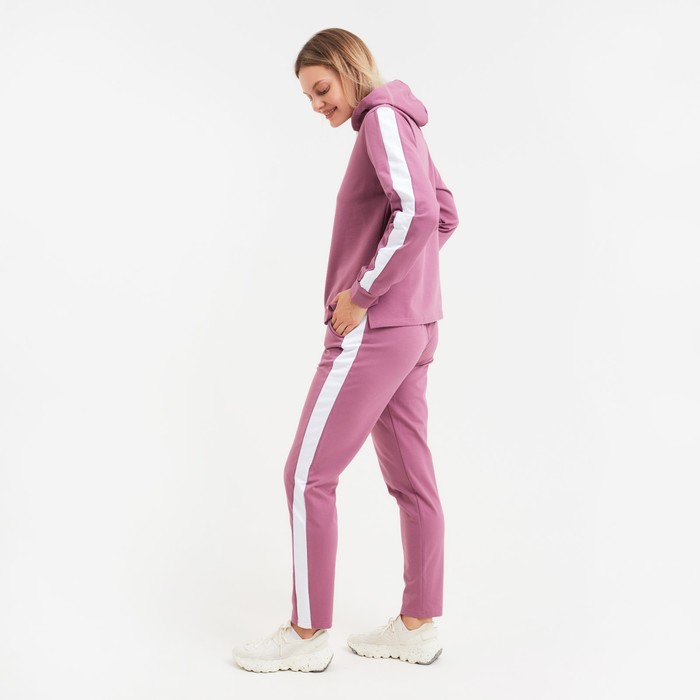 Костюм женский (толстовка/брюки) Шарлотта, цвет сухая роза, размер 46 55746