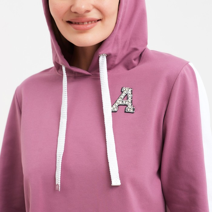 Костюм женский (толстовка/брюки) Шарлотта, цвет сухая роза, размер 46 55746