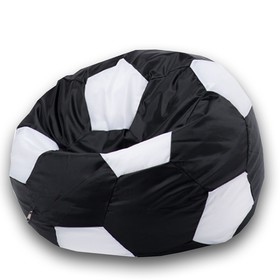 Кресло-мешок Мяч, размер 70 см, ткань оксфорд, цвет чёрный, белый