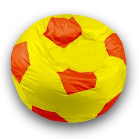 Кресло-мешок Мяч, размер 80 см, ткань оксфорд, цвет жёлтый, оранжевый