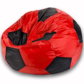Кресло-мешок Мяч, размер 80 см, ткань оксфорд, цвет красный, чёрный