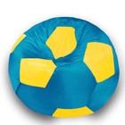 Кресло-мешок Мяч, размер 90 см, ткань оксфорд, цвет голубой, жёлтый - фото 291427658