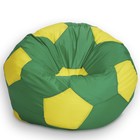 Кресло-мешок Мяч, размер 90 см, ткань оксфорд, цвет зелёный, жёлтый - фото 291427659