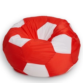 Кресло-мешок Мяч, размер 90 см, ткань оксфорд, цвет красный, белый