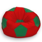 Кресло-мешок Мяч, размер 90 см, ткань оксфорд, цвет красный, зелёный - фото 291427673