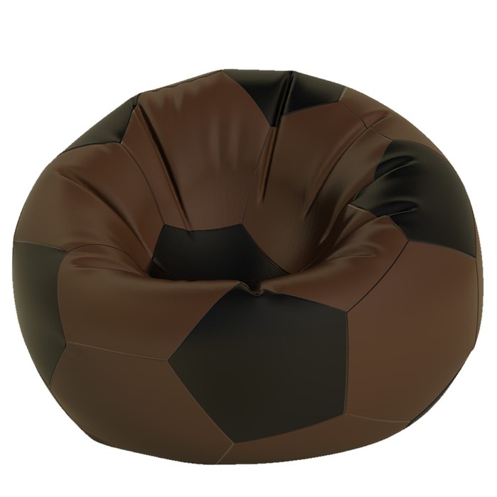 Кресло-мешок Мяч, размер 90 см, ткань оксфорд, цвет коричневый, чёрный - Фото 1