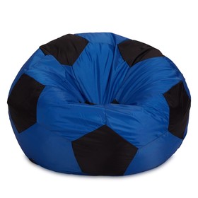 Кресло-мешок Мяч, размер 100 см, ткань оксфорд, цвет синий, чёрный