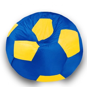 Кресло-мешок Мяч, размер 100 см, ткань оксфорд, цвет синий, жёлтый