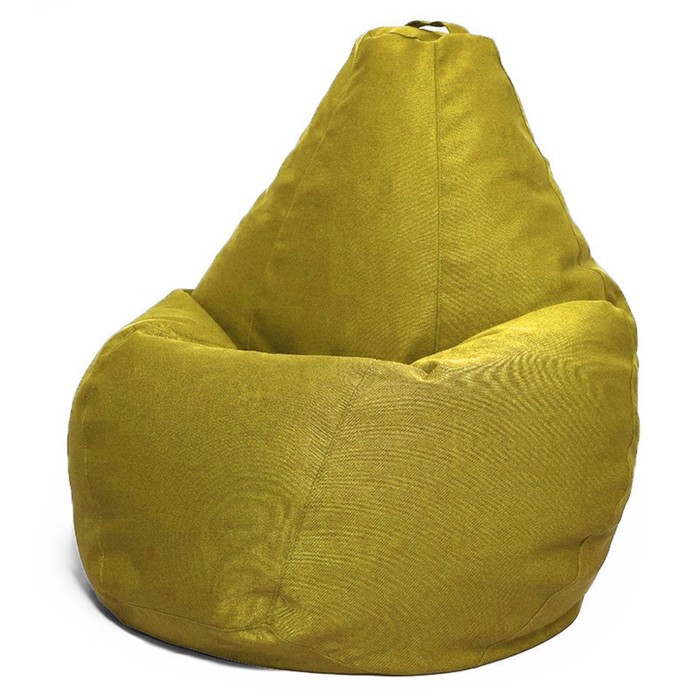 Кресло-мешок «Груша» Позитив, размер M, диаметр 70 см, высота 90 см, рогожка, цвет жёлтый - Фото 1