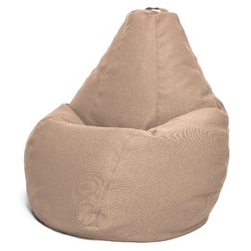 Кресло-мешок «Груша» Позитив, размер M, диаметр 70 см, высота 90 см, рогожка, цвет светло-коричневый