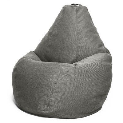 Кресло-мешок «Груша» Позитив, размер M, диаметр 70 см, высота 90 см, рогожка, цвет серый