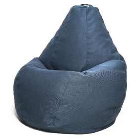 Кресло-мешок «Груша» Позитив, размер M, диаметр 70 см, высота 90 см, рогожка, цвет синий