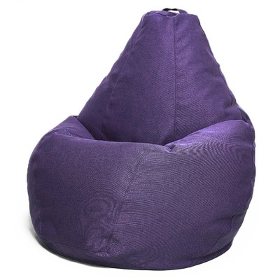 Кресло-мешок «Груша» Позитив, размер M, диаметр 70 см, высота 90 см, рогожка, цвет фиолетовый